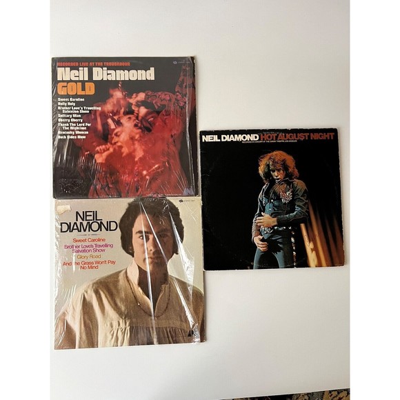 Neil Diamond Gold / Hot August Night / Brother Love's Traveling Salvation LP VG - Picture 1 of 13